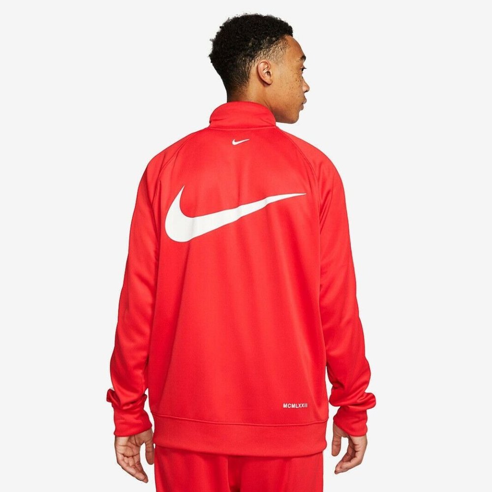 Nike Double Swoosh Men’s Track Jacket Sweater Full Zip Red Large NWT